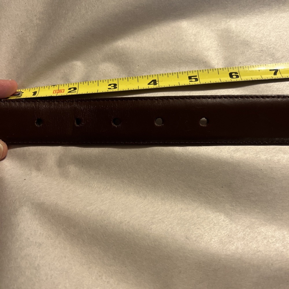 COACH Men's‎ Brown Burnished Cowhide Belt 5950 Brass Buckle Size : 40/100 - Picture 4 of 7